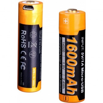 Аккумулятор с разъемом для USB 14500 FENIX 1600mAh Аккумулятор с разъемом для USB 14500 FENIX 1600mAh