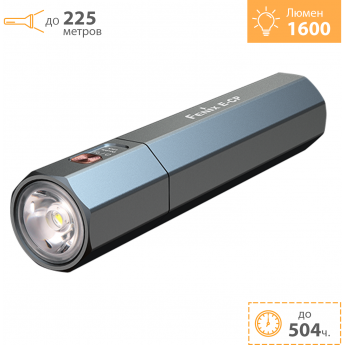 Фонарь FENIX E-CP с функцией повербанка голубой, E-CPBL Фонарь FENIX E-CP с функцией повербанка голубой, E-CPBL