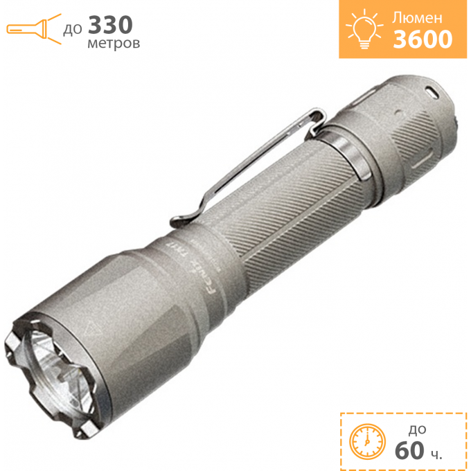Фонарь тактический FENIX TK17 светло-серый хаки TK17Cm